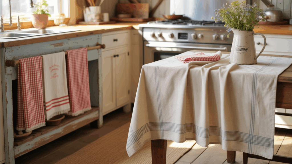 Bright farmhouse kitchen featuring rustic wooden countertops, white cabinetry, and natural lighting, creating a warm and welcoming space ideal for family gatherings